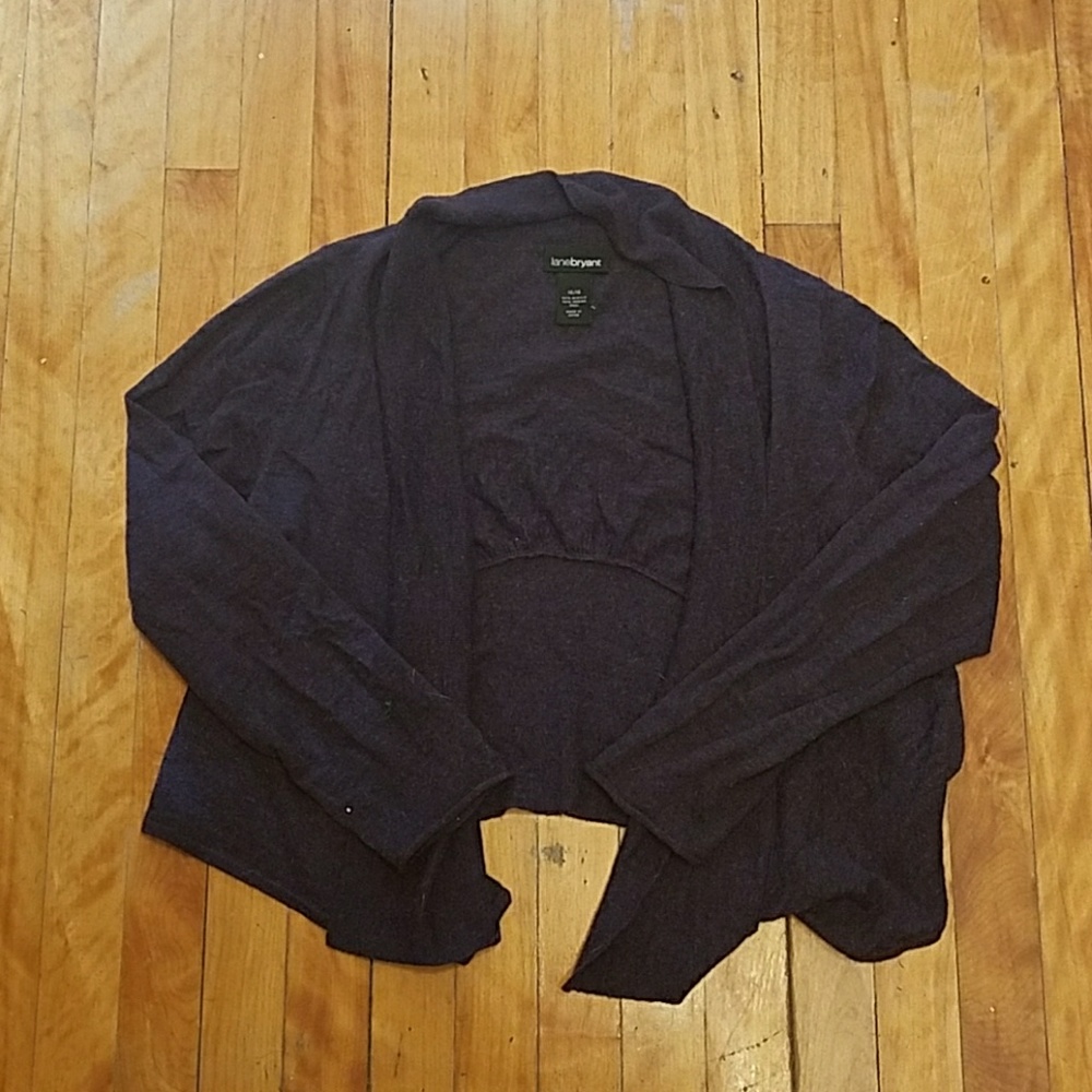 Lane Bryant -14/16- purple cardigan